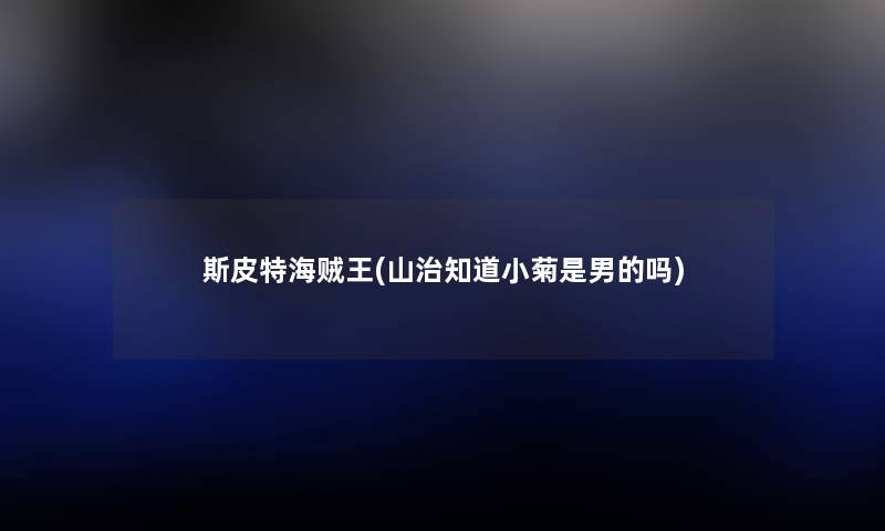 斯皮特海贼王(山治知道小菊是男的吗) 斯皮特海贼王(山治知道小菊是男的吗)